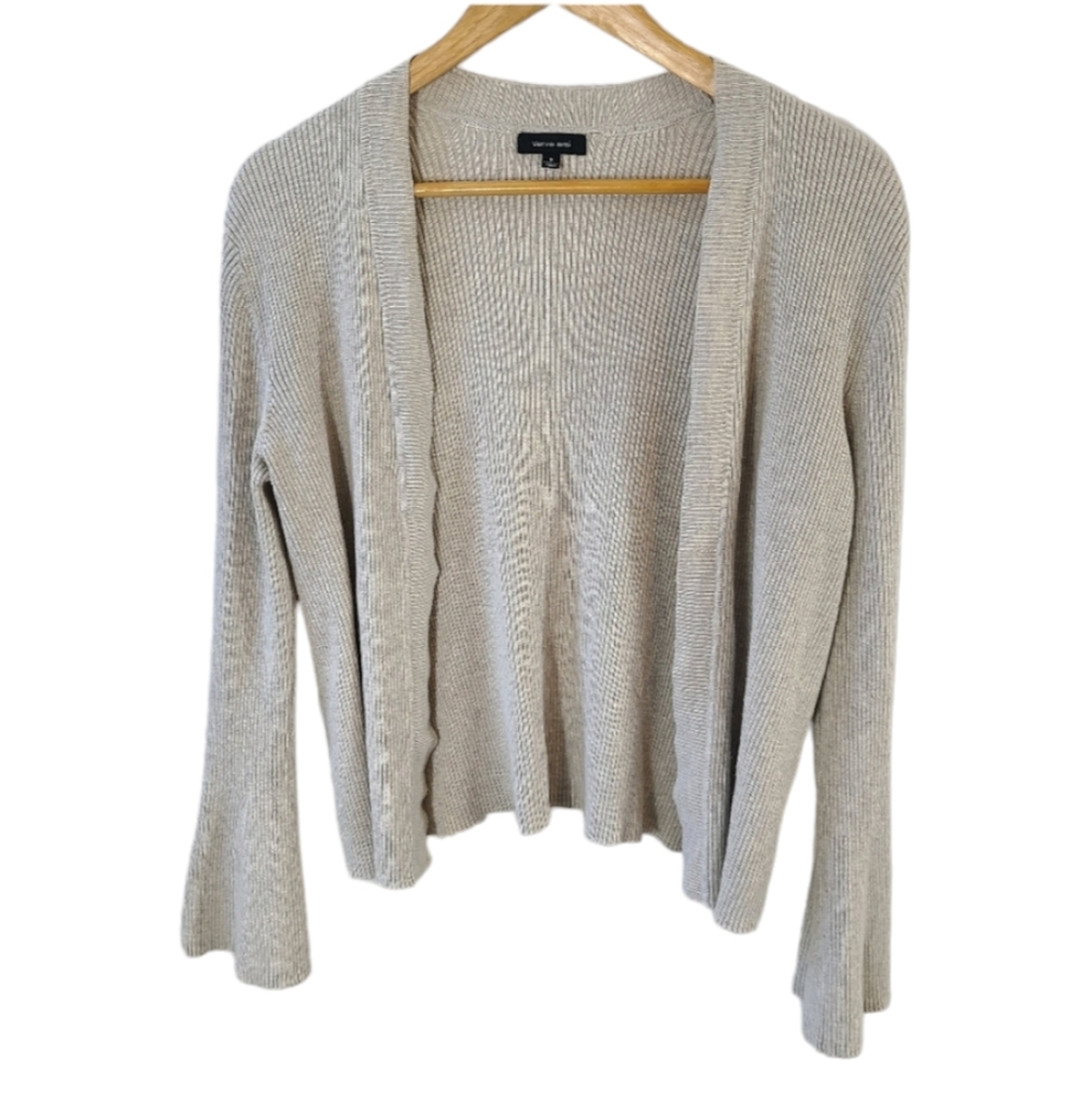 Verve Ami Open Front Long Sleeve Ribbed Cardigan